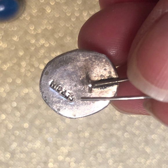 Sterling Silver Earrings & Shiny Blue Lapis! Handmade Vintage Gift! Grad gift - Picture 9 of 9